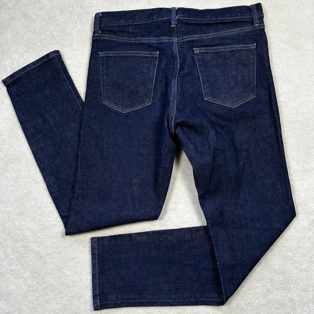 Uniqlo Jeans Mens 33x32 Selvedge Kaihara Japan Cotton Slim Straight Raw Denim